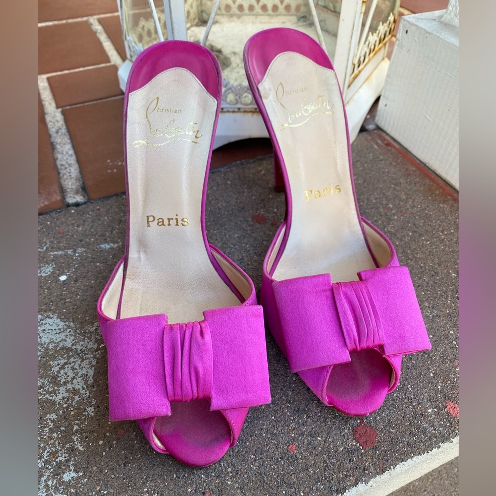 Christian Louboutin Pink Heels with Bow